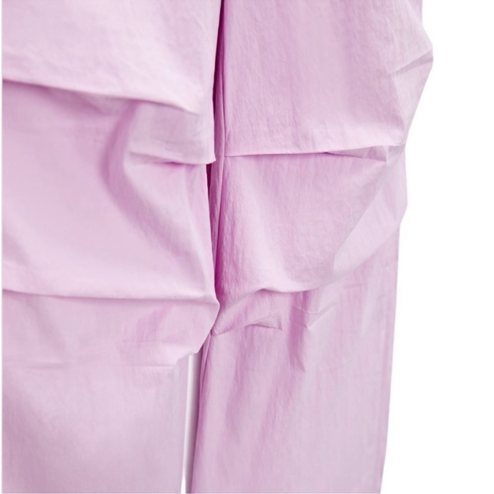 Zara Nylon Pink Wide-Leg Pants - Picture 4 of 7